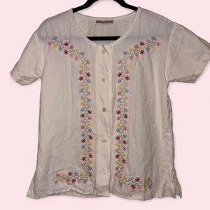 Boho linen blouse